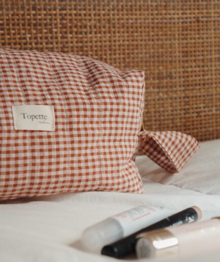 Trousse de toilette Vichy Noisette