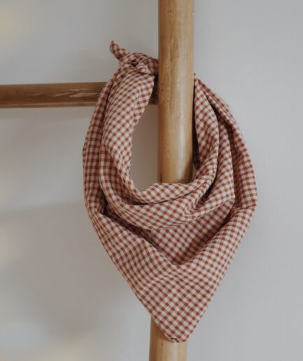 Foulard Vichy noisette