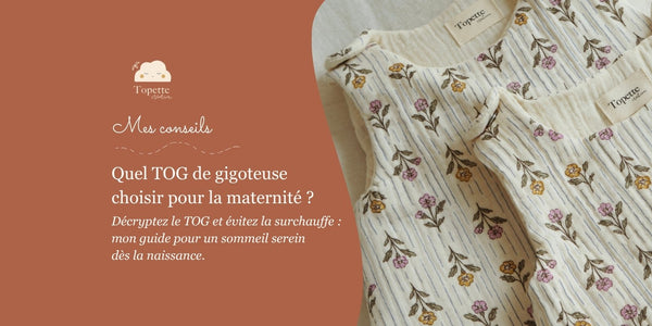 Bannière d'article de blog sur comment choisir la bonne gigoteuse pour bébé à la maternité