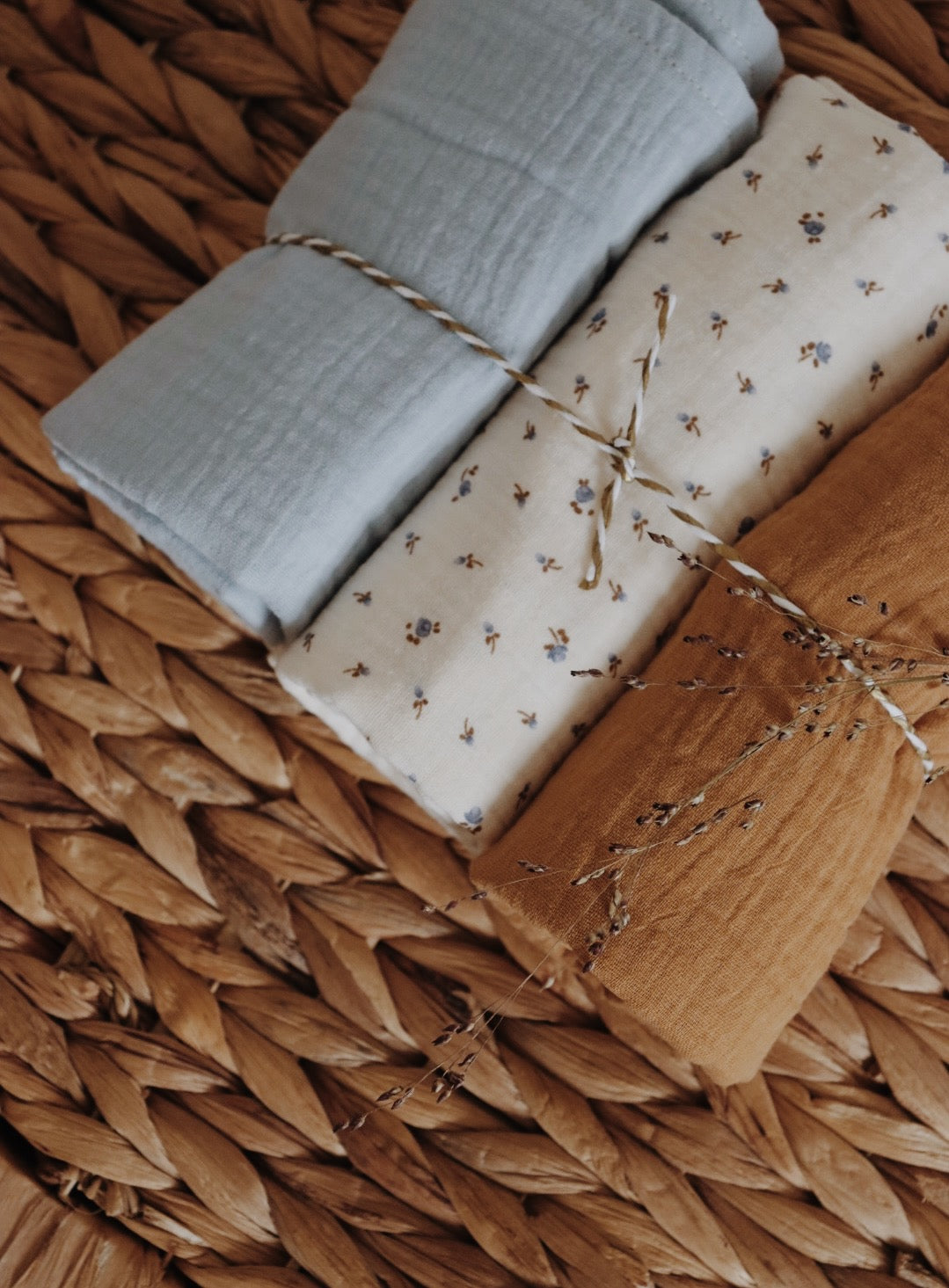 Trio de langes Bleuet