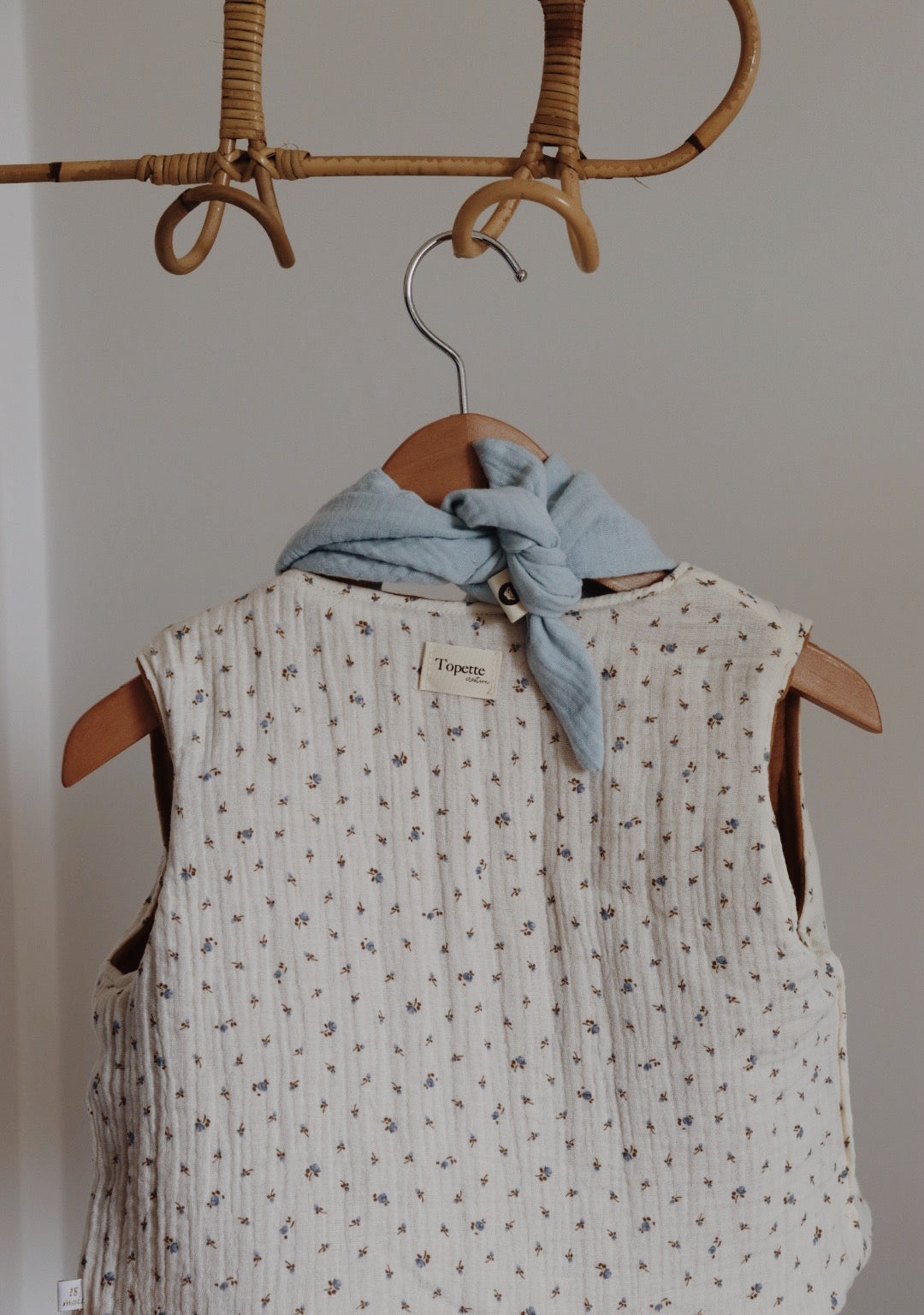 Veste matelassée sans manches Bleuet/ Camel Taille 24 mois