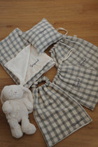 Coffret de rentrée personnalisé crèche & maternelle Carreaux gris