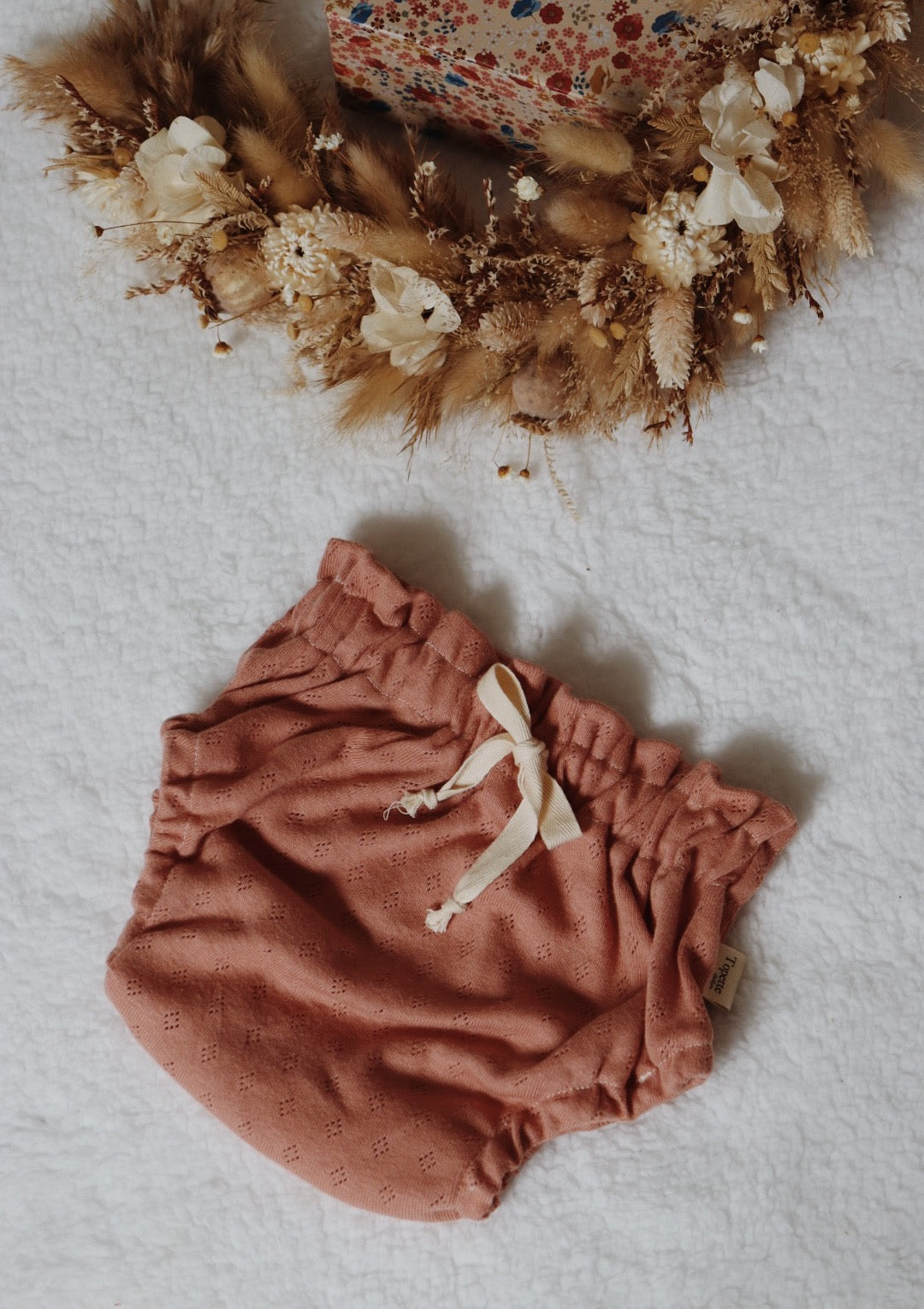 Bloomer taille haute Rose blush pointillés