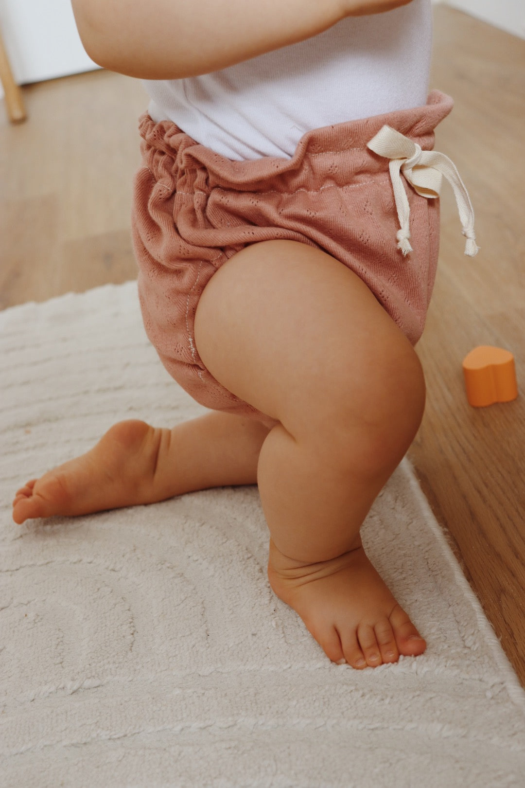 Bloomer taille haute Rose blush pointillés