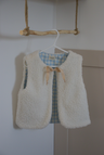 Gilet de berger Vichy Bleu ciel