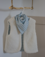 Gilet de berger Vichy Bleu ciel