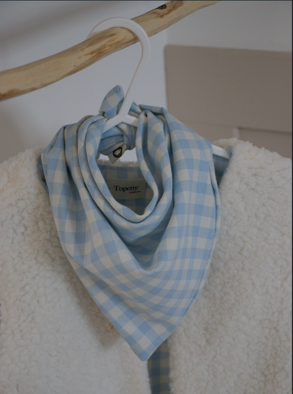 Foulard Vichy Bleu ciel