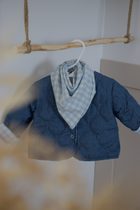 Vestes matelassées avec manches enfant Jean/ Vichy Bleu ciel