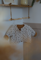 Veste matelassée avec manches enfant Camel/Feuilles naturelles