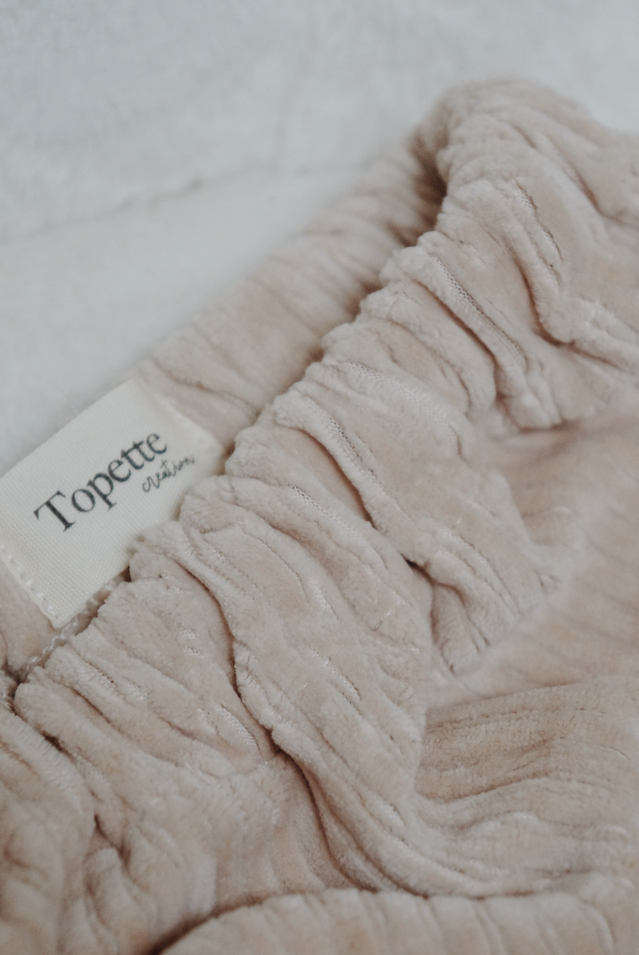 Bloomer taille haute Velours crème
