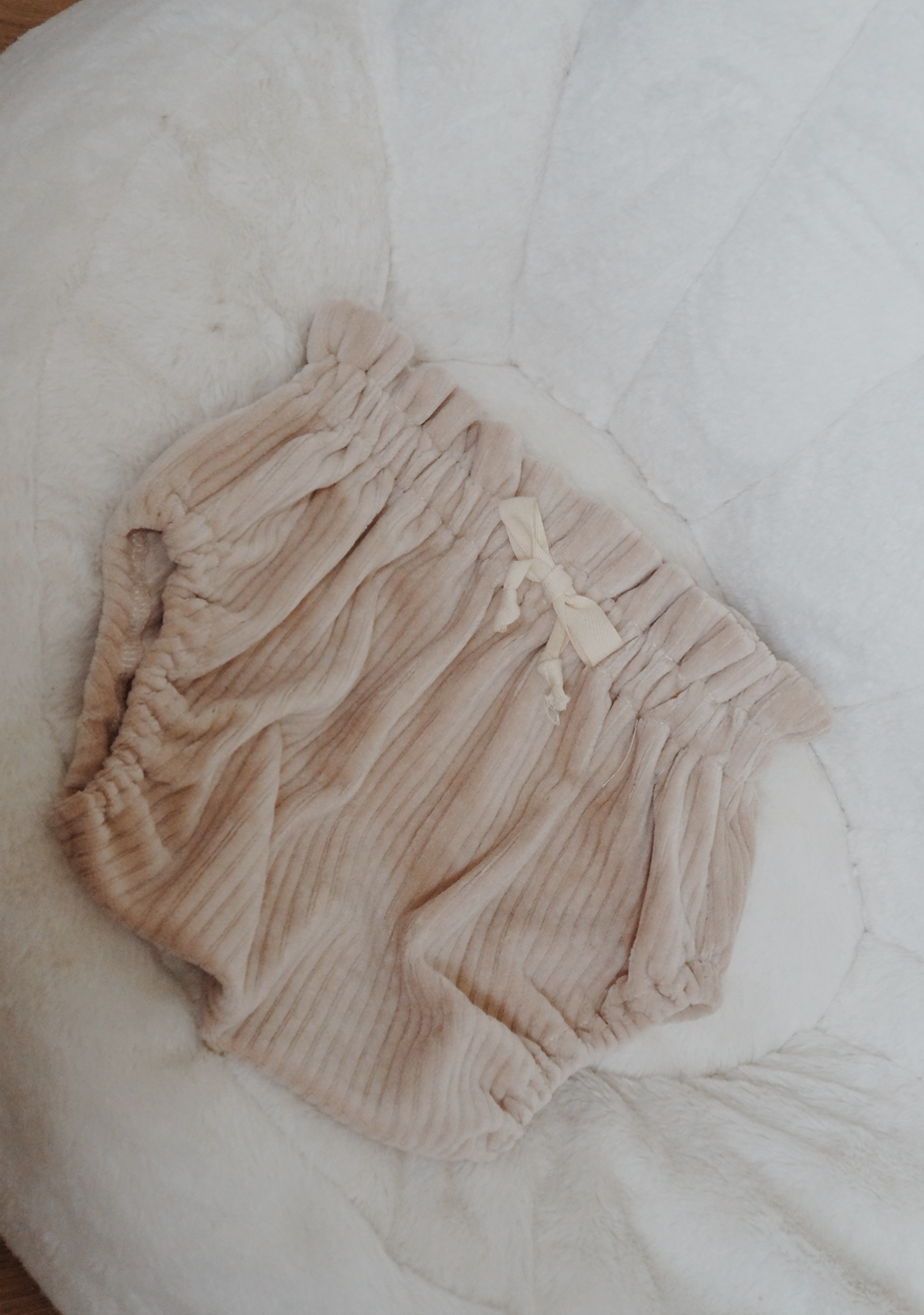 Bloomer taille haute Velours crème