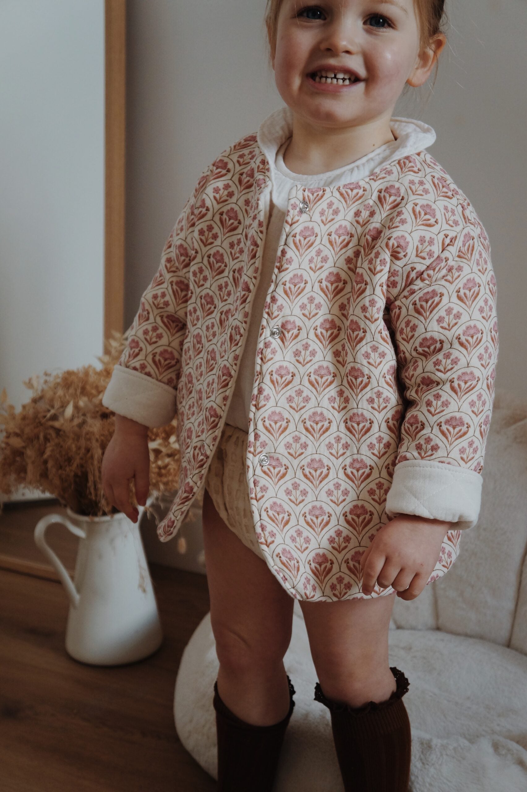 Veste matelassée avec manches enfant Crème/Indira Taille 3 mois
